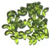 30 14mm Transparent Olive Angel Wing Beads